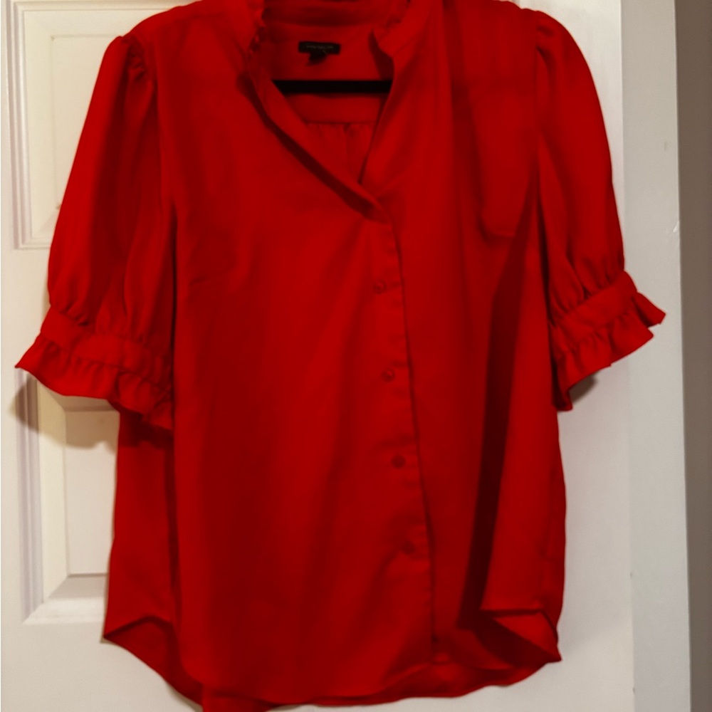 Ann Taylor Vibrant Red Blouse